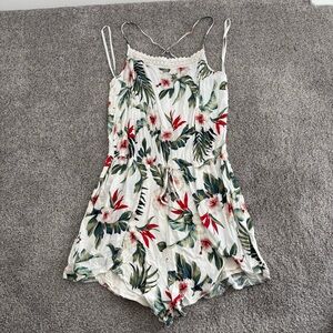 Hollister Multicolor Floral Romper